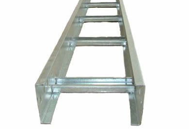 A hot-dipped galvanized ladder cable tray with C channels and 300mm rung spacing