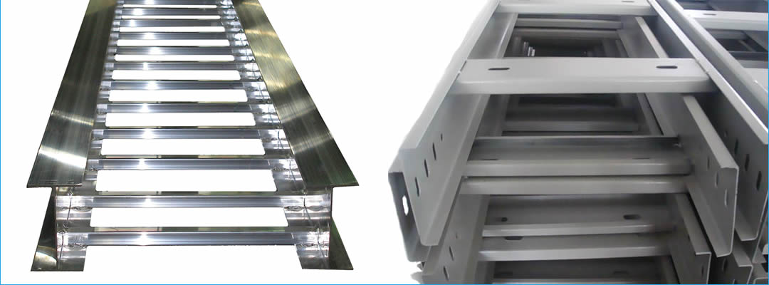 Ladder steel cable tray with galvanized or powder coated finish   surface for anti- corrosion