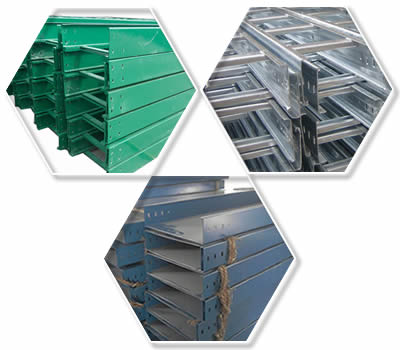 Green ladder-type epoxy resin cable tray, stainless steel cable tray and channel cable trays